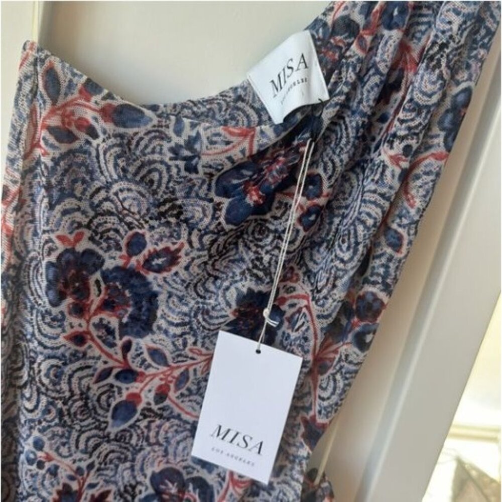 Misa Los Angeles Aries One Shoulder Side Cut-Out Bodycon Dress $350 MSRP - Picture 8 of 8